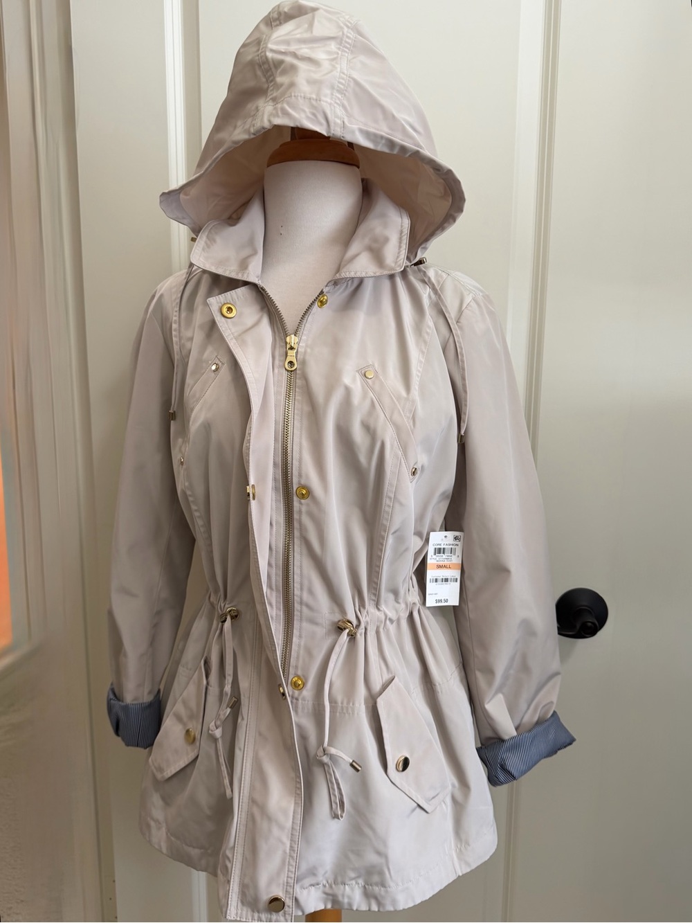 Charter Club Water Resistant Hooded Anorak Utility Jacket NWT Small